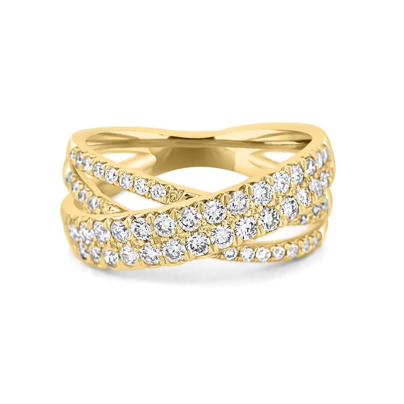 Crossover diamond ring - ZIZOV DIAMONDS