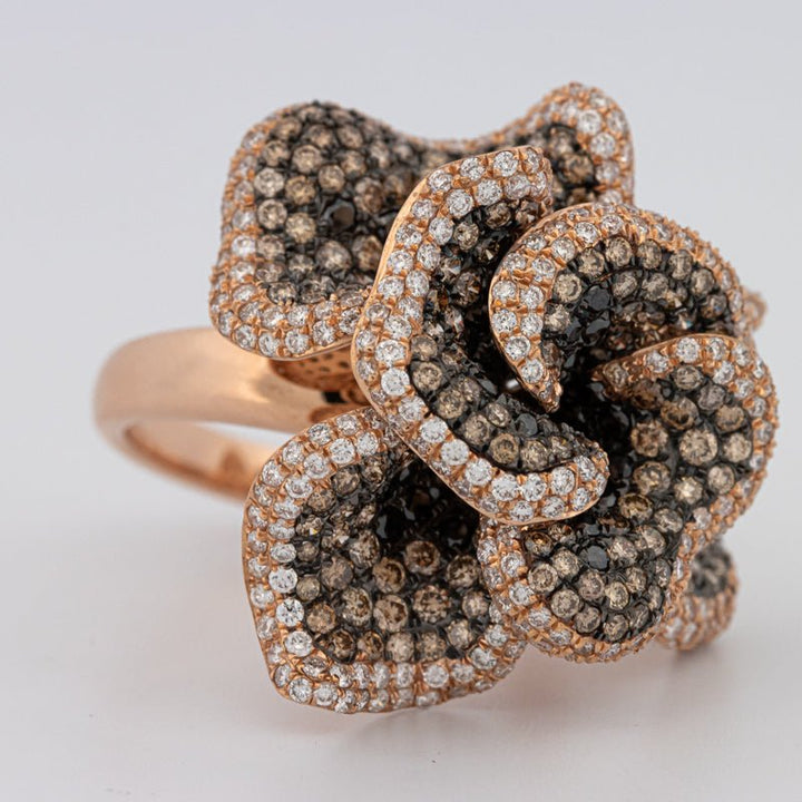 "Dahlia" Flower Ring - ZIZOV DIAMONDS