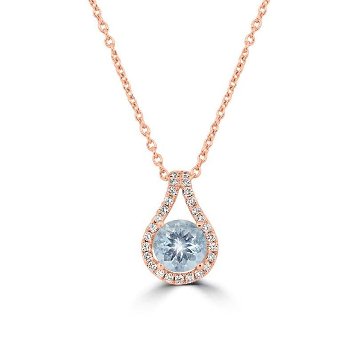 Dangling Aquamarine Drop Pendant - ZIZOV DIAMONDS