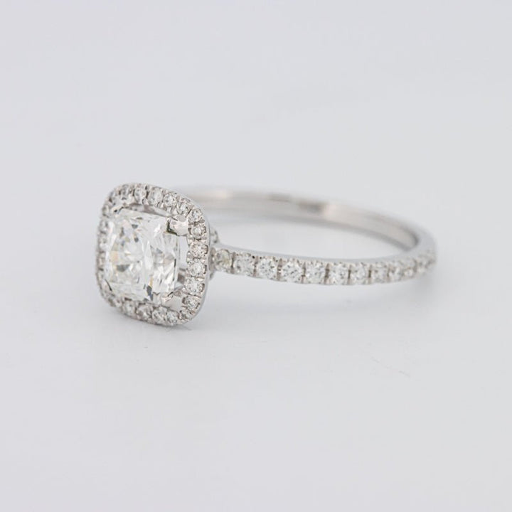 "Denty" Square Radiant Halo Solitaire - ZIZOV DIAMONDS