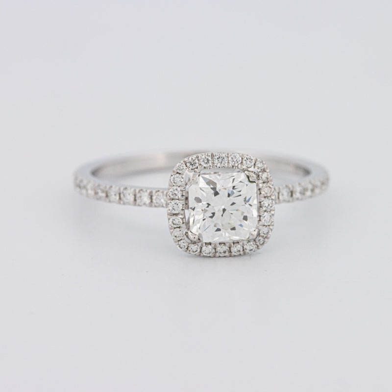 "Denty" Square Radiant Halo Solitaire - ZIZOV DIAMONDS
