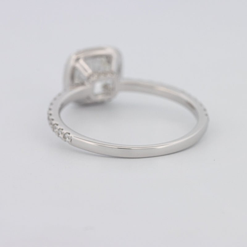 "Denty" Square Radiant Halo Solitaire - ZIZOV DIAMONDS