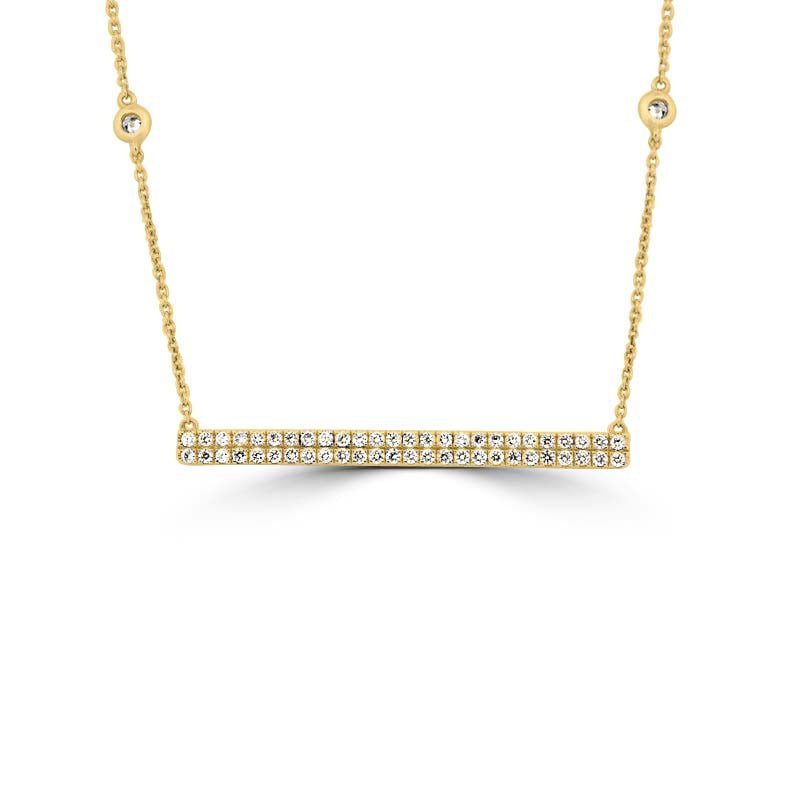 Diamond "Bar" Necklace - ZIZOV DIAMONDS