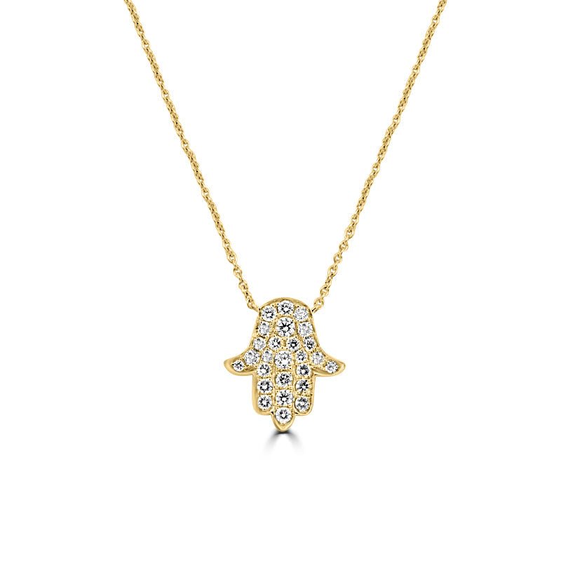 Diamond "Hamsa" Pendant - ZIZOV DIAMONDS