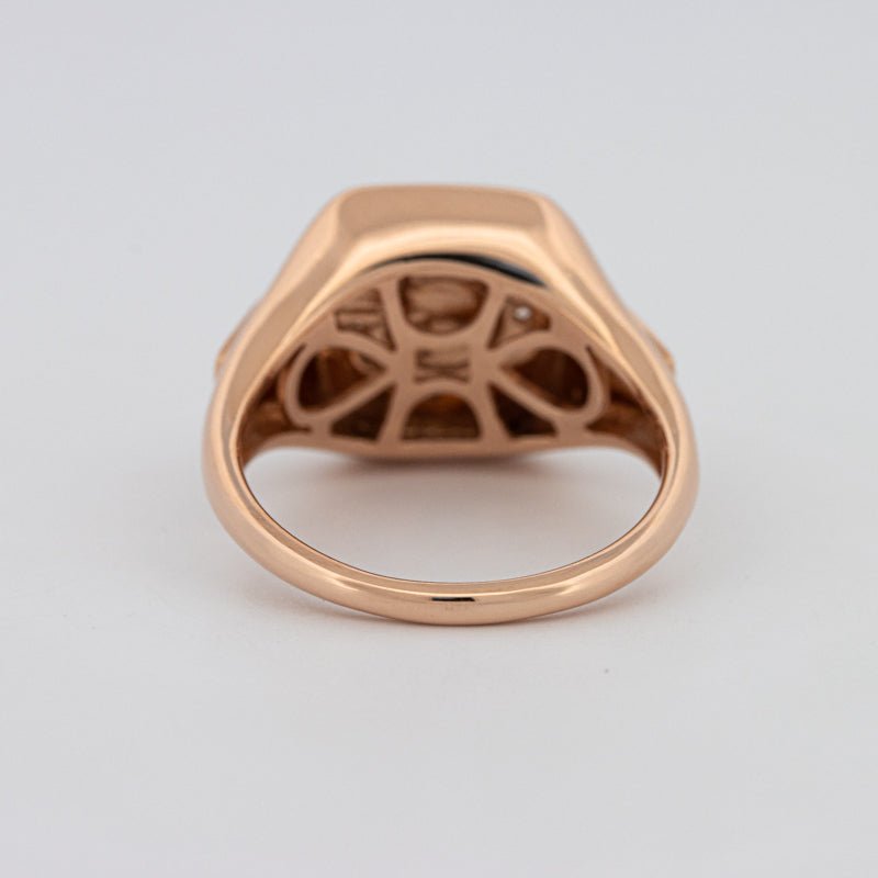 Diamond Initial "G" Signet Ring - ZIZOV DIAMONDS