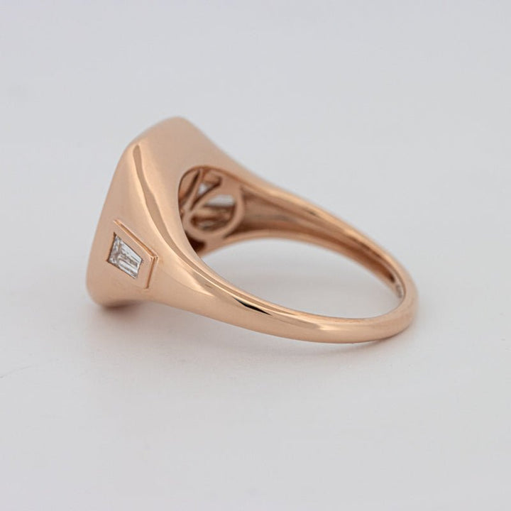 Diamond Initial "G" Signet Ring - ZIZOV DIAMONDS