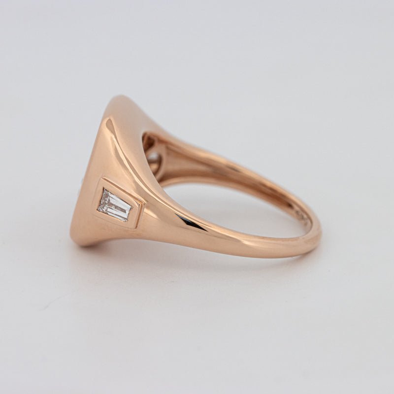 Diamond Initial "G" Signet Ring - ZIZOV DIAMONDS