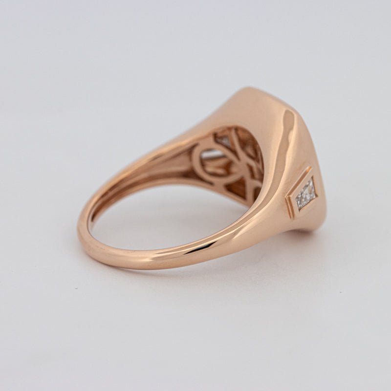 Diamond Initial "G" Signet Ring - ZIZOV DIAMONDS