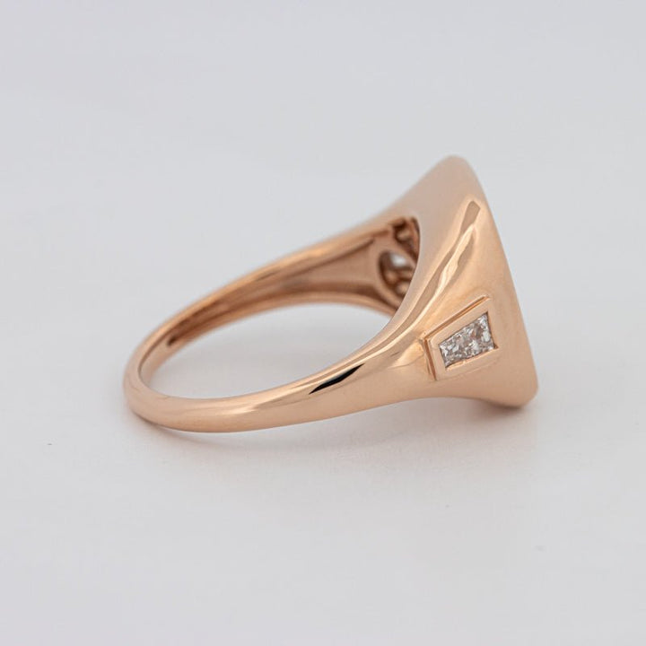 Diamond Initial "G" Signet Ring - ZIZOV DIAMONDS