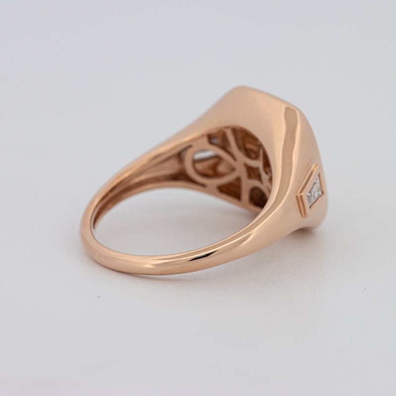 Diamond Initial "G" Signet Ring - ZIZOV DIAMONDS