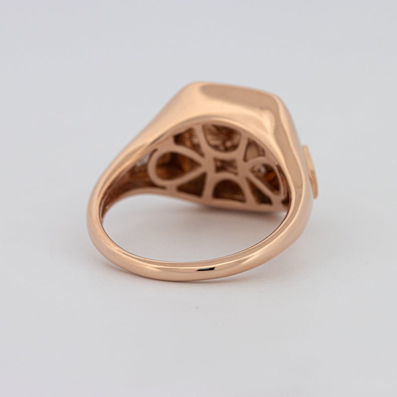 Diamond Initial "G" Signet Ring - ZIZOV DIAMONDS