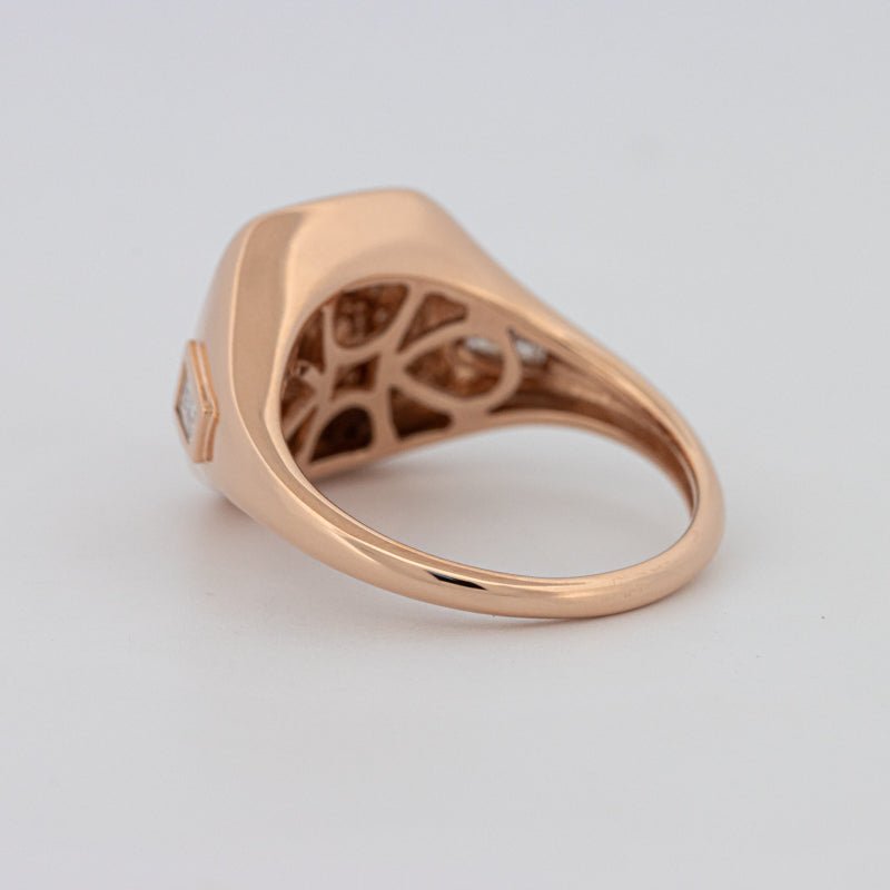 Diamond Initial "G" Signet Ring - ZIZOV DIAMONDS