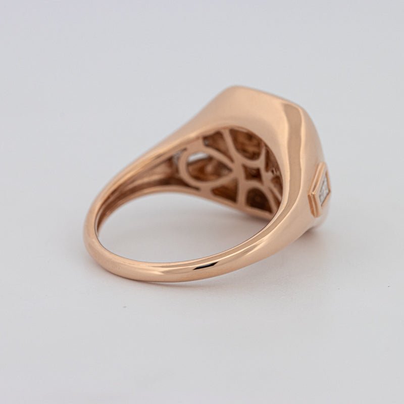 Diamond Initial "G" Signet Ring - ZIZOV DIAMONDS