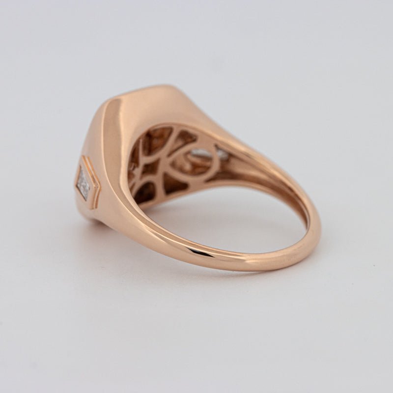 Diamond Initial "G" Signet Ring - ZIZOV DIAMONDS