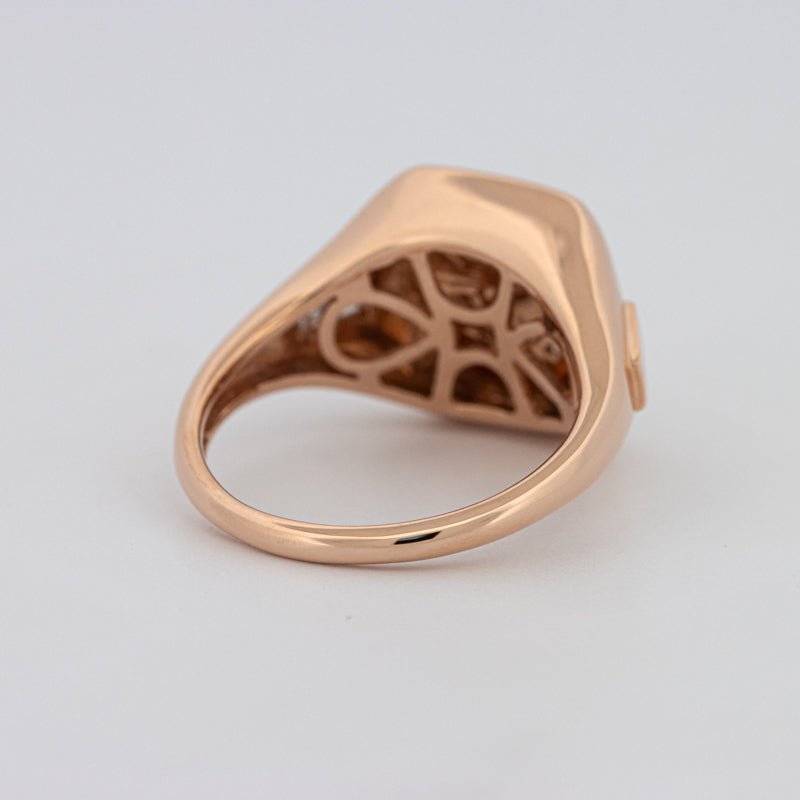 Diamond Initial "G" Signet Ring - ZIZOV DIAMONDS