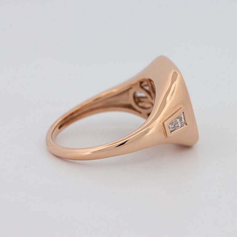 Diamond Initial "G" Signet Ring - ZIZOV DIAMONDS