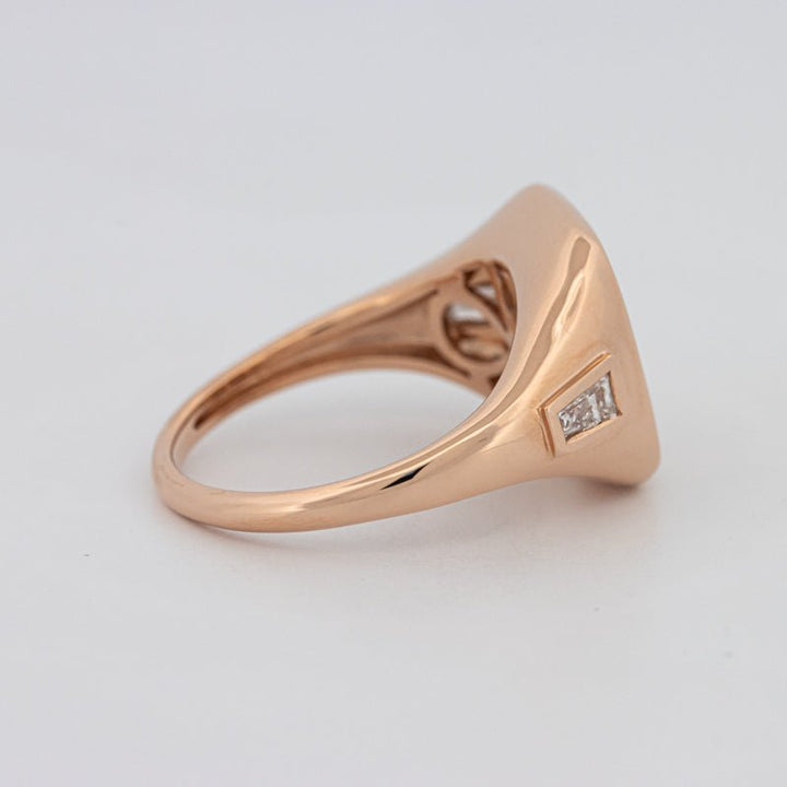 Diamond Initial "G" Signet Ring - ZIZOV DIAMONDS