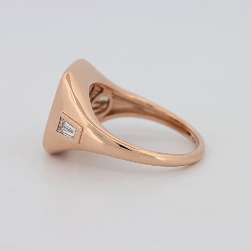 Diamond Initial "G" Signet Ring - ZIZOV DIAMONDS