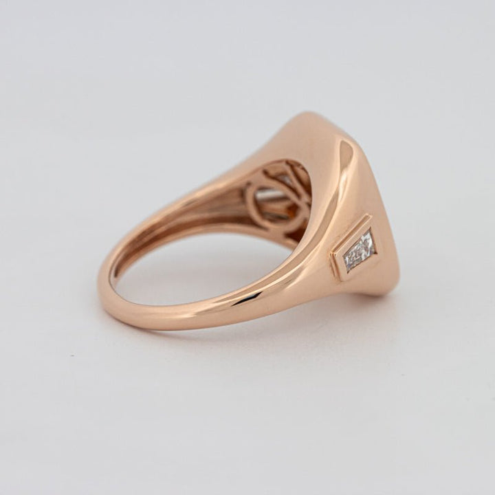 Diamond Initial "N" Signet Ring - ZIZOV DIAMONDS