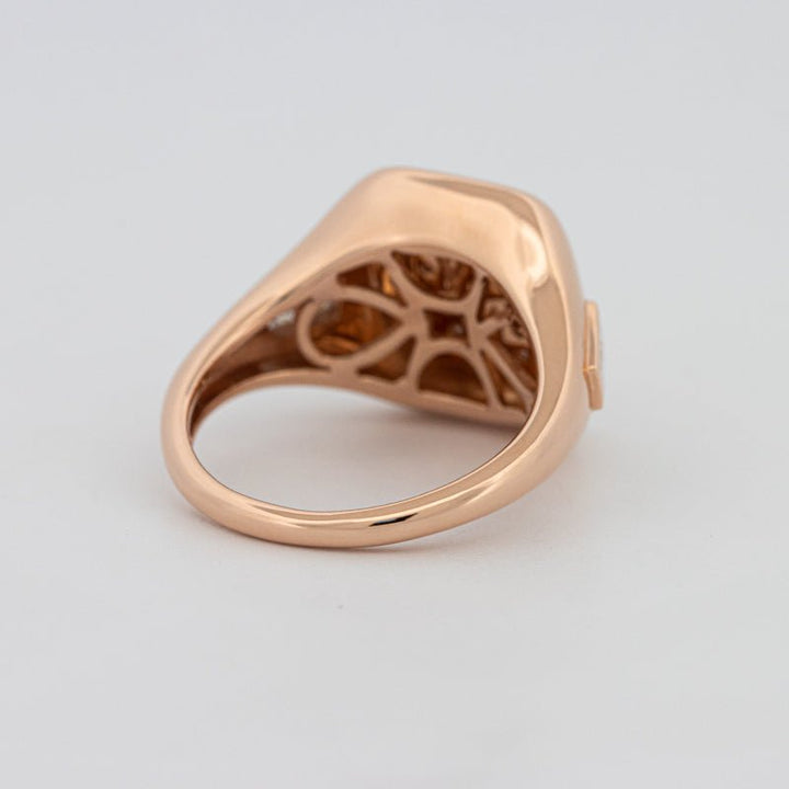 Diamond Initial "N" Signet Ring - ZIZOV DIAMONDS