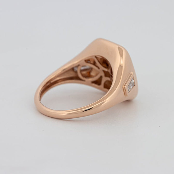 Diamond Initial "N" Signet Ring - ZIZOV DIAMONDS