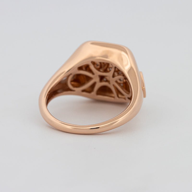 Diamond Initial "N" Signet Ring - ZIZOV DIAMONDS