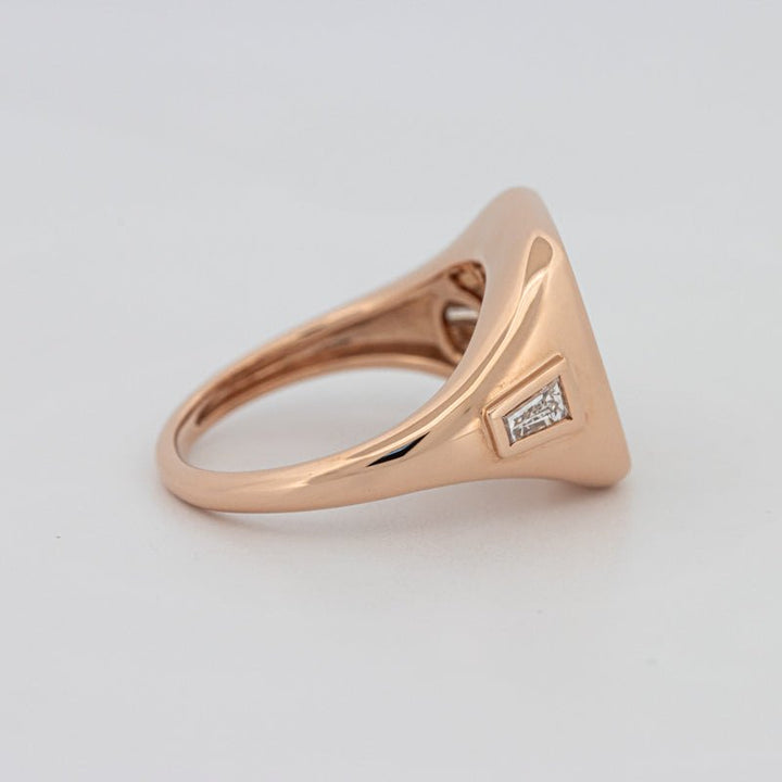 Diamond Initial "N" Signet Ring - ZIZOV DIAMONDS