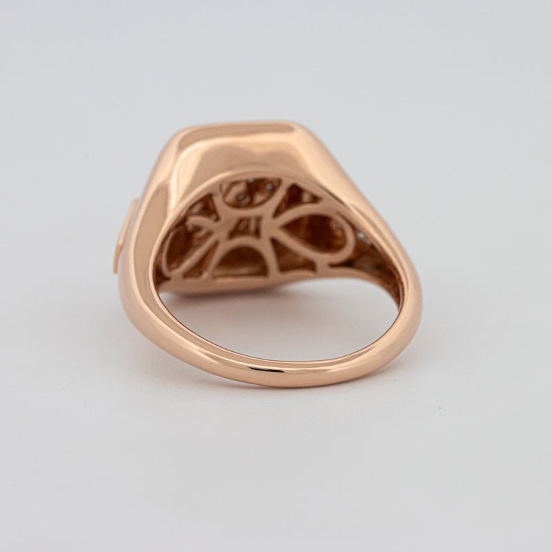 Diamond Initial "N" Signet Ring - ZIZOV DIAMONDS