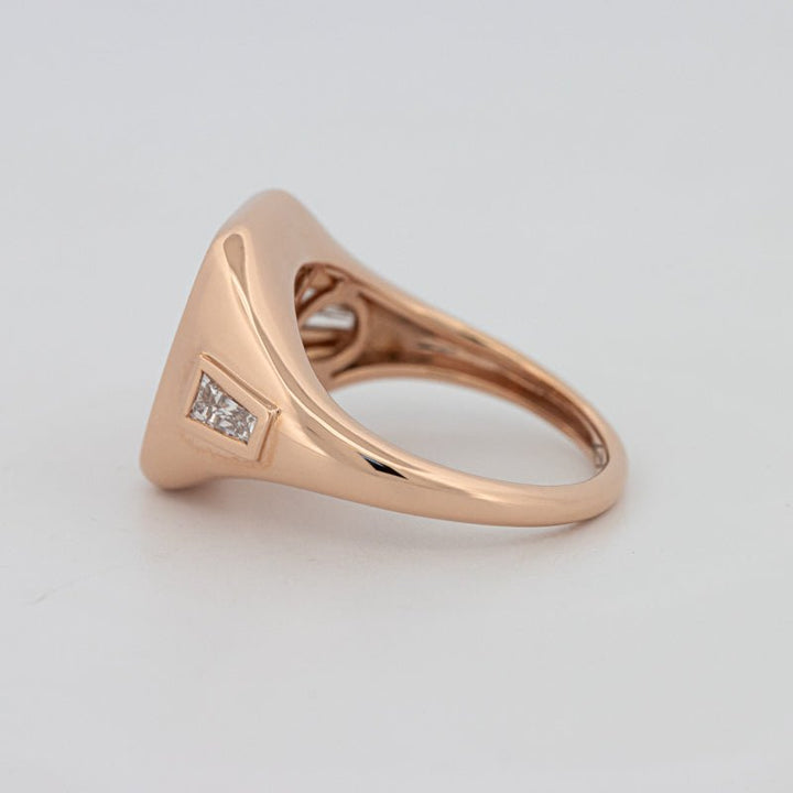 Diamond Initial "N" Signet Ring - ZIZOV DIAMONDS