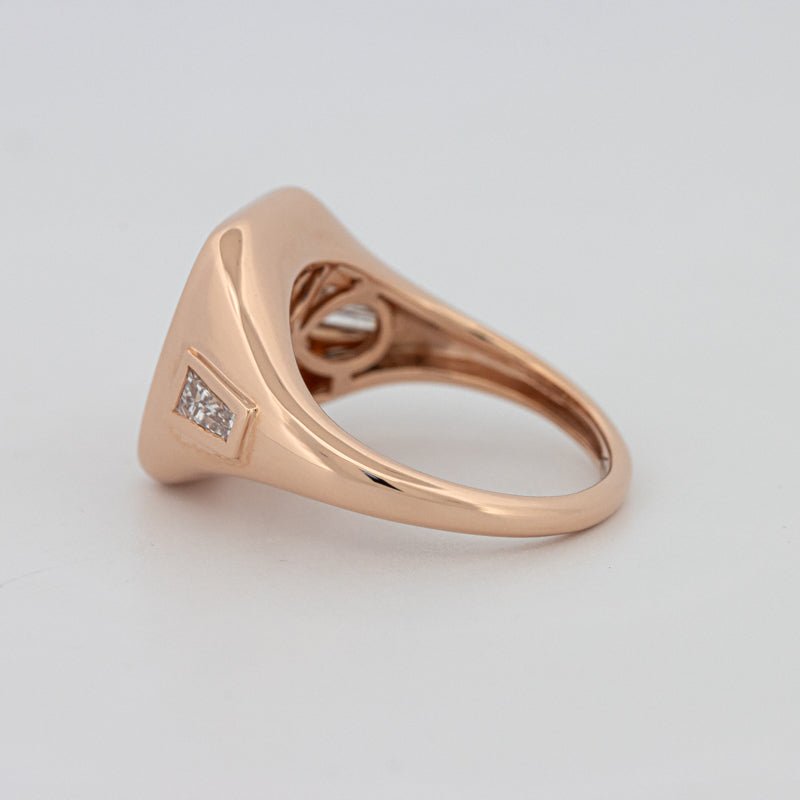 Diamond Initial "N" Signet Ring - ZIZOV DIAMONDS