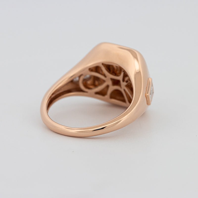 Diamond Initial "N" Signet Ring - ZIZOV DIAMONDS