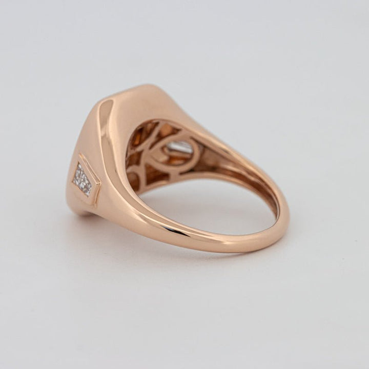 Diamond Initial "N" Signet Ring - ZIZOV DIAMONDS