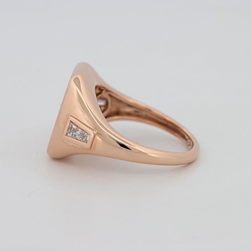 Diamond Initial "N" Signet Ring - ZIZOV DIAMONDS