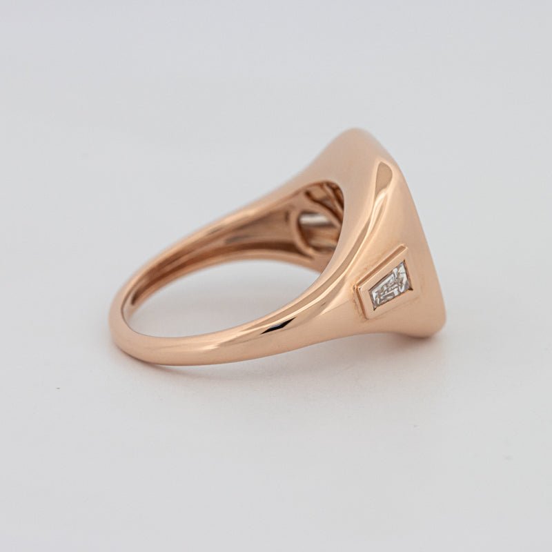 Diamond Initial "N" Signet Ring - ZIZOV DIAMONDS