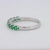 Green Emerald Half Eternity Band - ZIZOV DIAMONDS