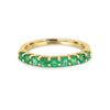 Green Emerald Half Eternity Band - ZIZOV DIAMONDS
