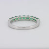 Green Emerald Half Eternity Band - ZIZOV DIAMONDS