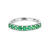 Green Emerald Half Eternity Band - ZIZOV DIAMONDS