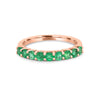 Green Emerald Half Eternity Band - ZIZOV DIAMONDS