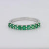 Green Emerald Half Eternity Band - ZIZOV DIAMONDS