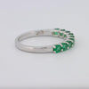 Green Emerald Half Eternity Band - ZIZOV DIAMONDS