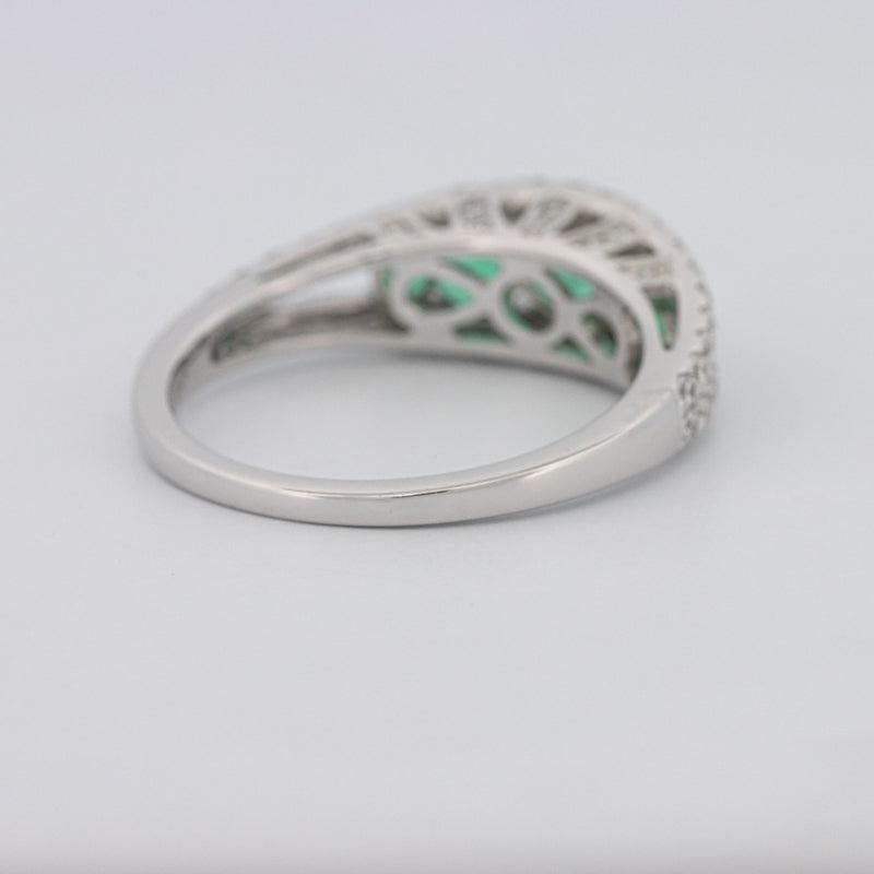 Green Emerald Split Band - ZIZOV DIAMONDS