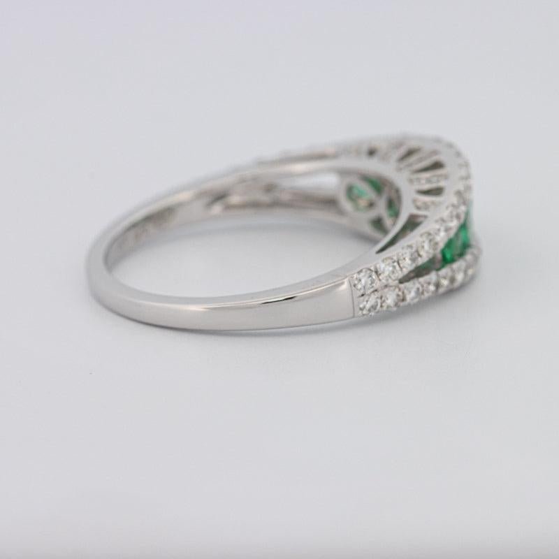 Green Emerald Split Band - ZIZOV DIAMONDS