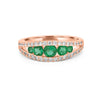 Green Emerald Split Band - ZIZOV DIAMONDS