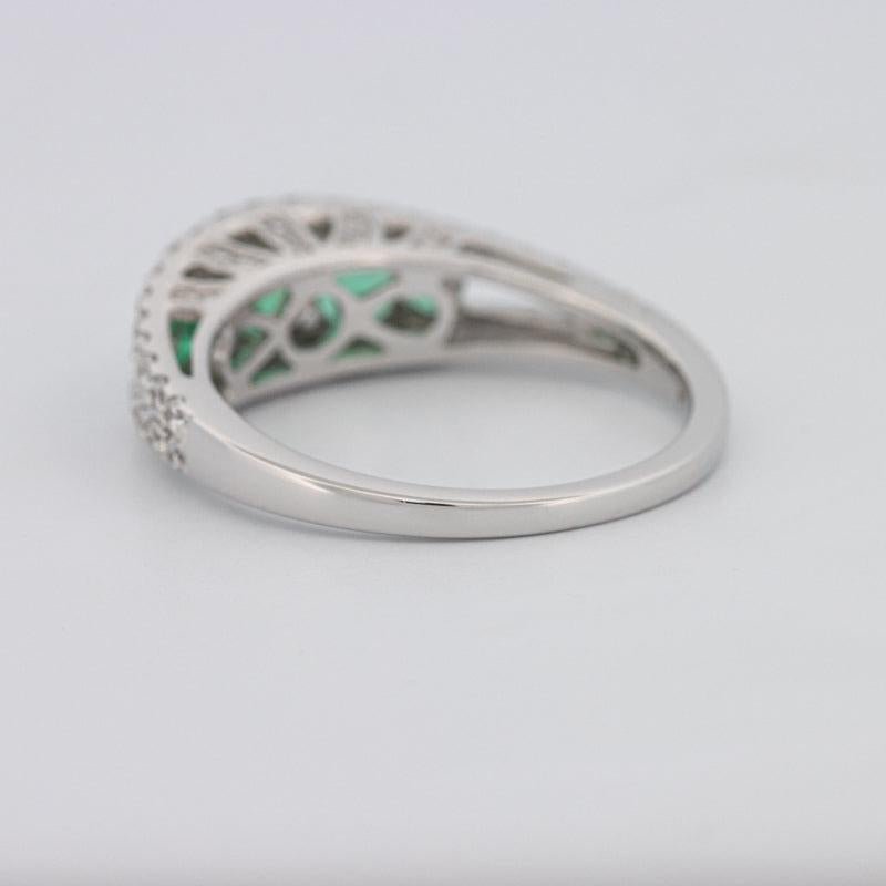 Green Emerald Split Band - ZIZOV DIAMONDS