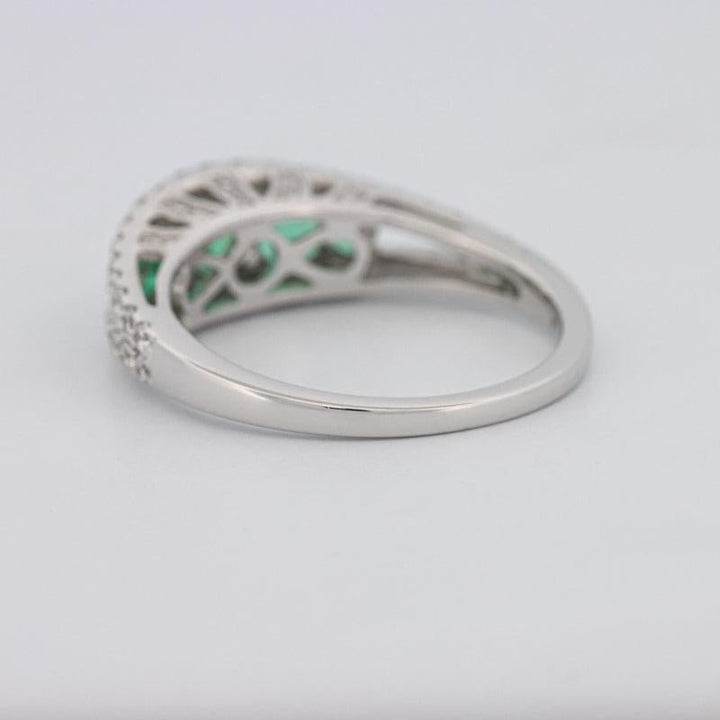 Green Emerald Split Band - ZIZOV DIAMONDS