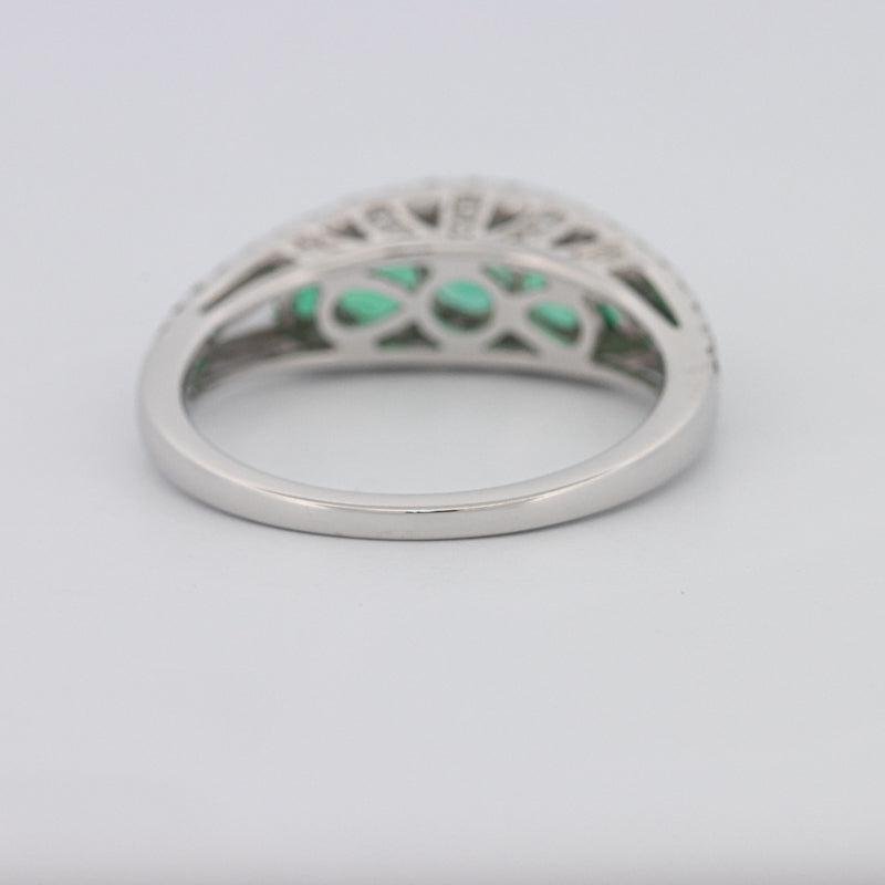 Green Emerald Split Band - ZIZOV DIAMONDS