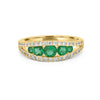 Green Emerald Split Band - ZIZOV DIAMONDS