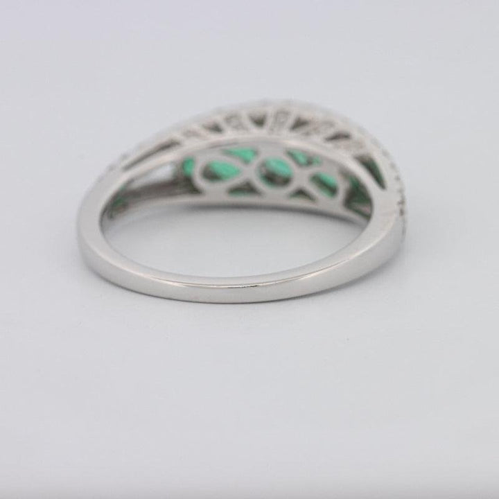 Green Emerald Split Band - ZIZOV DIAMONDS