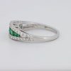 Green Emerald Split Band - ZIZOV DIAMONDS